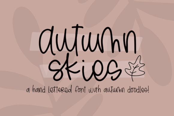 Autumn Skies: A Charming Script Font for Creative Branding