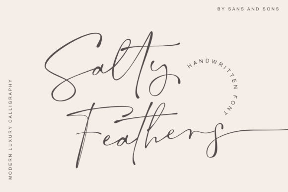 Elevate Your Brand with Salty Feathers: A Handwritten Font