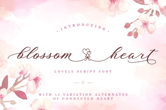 Enhance Your Brand with the Charming Blossom Heart Font
