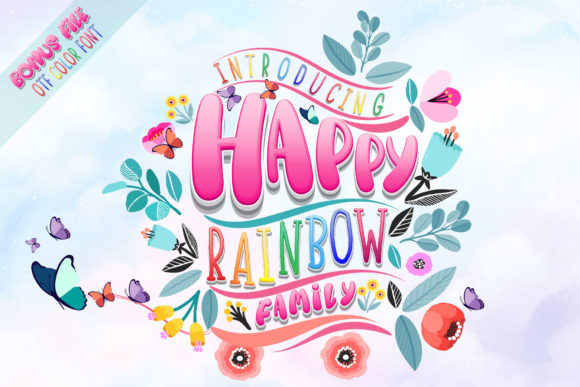 Happy Rainbow Family: A Playful and Authentic Font for Web Design