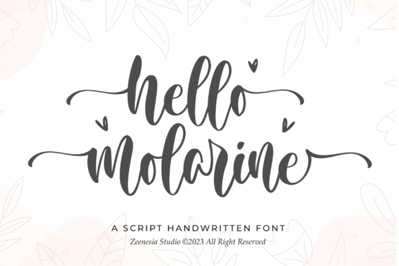 Hello Molarine Font: A Delicate Script for Elegant Web Design