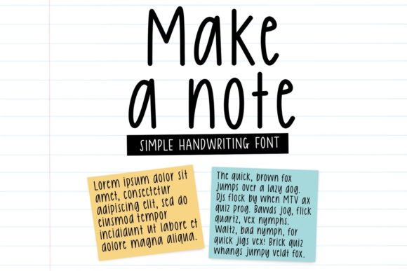 Make a Note: A Sweet and Versatile Handwritten Font