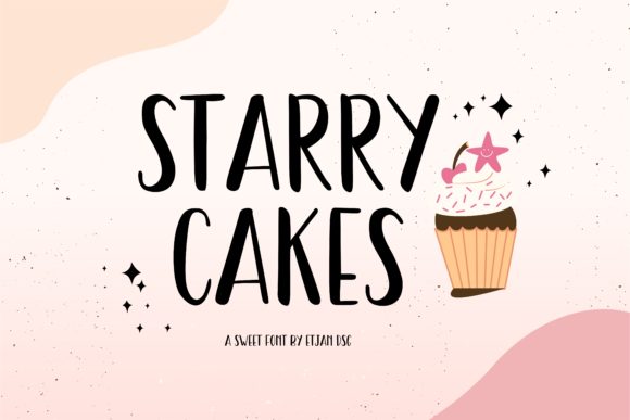 Starry Cakes: A Whimsical Font for Your Brand