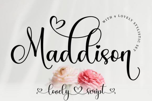 Transform Your Brand with Maddison: A Romantic Script Font